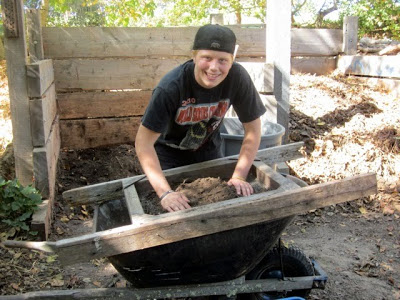 Volunteer William Edward Sifting Compost