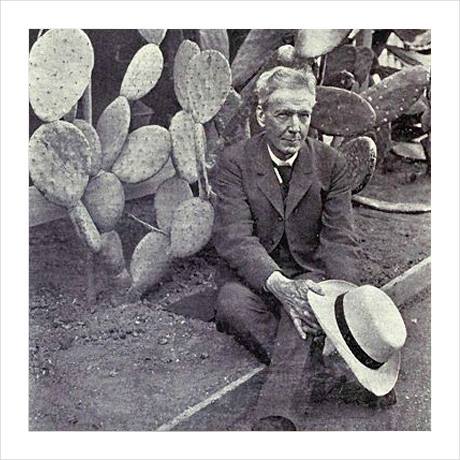 Luther Burbank with spineless cactus